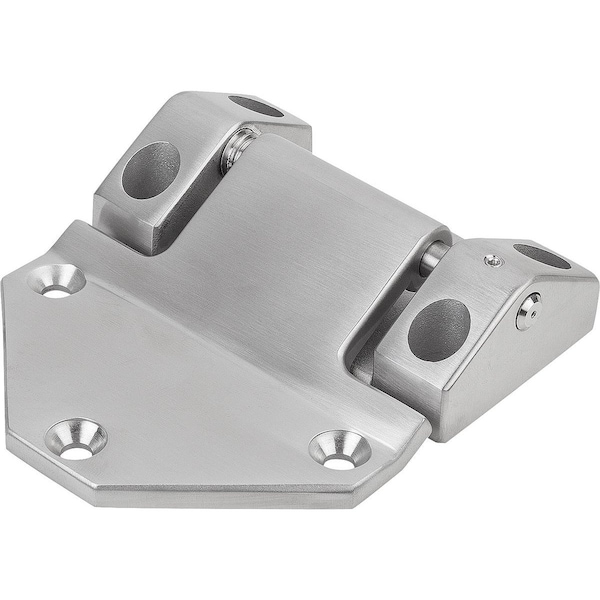 Hinge Screw On, Adjustable 114X100, Stainless Satin Finished Polished, Comp:Stainless, A1=17,